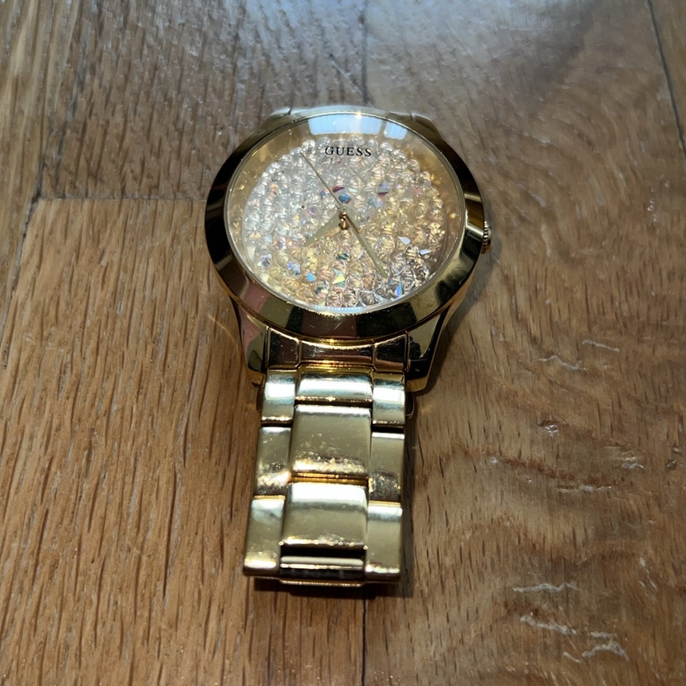 GUESS GOLD SWAROVSKI WATCH